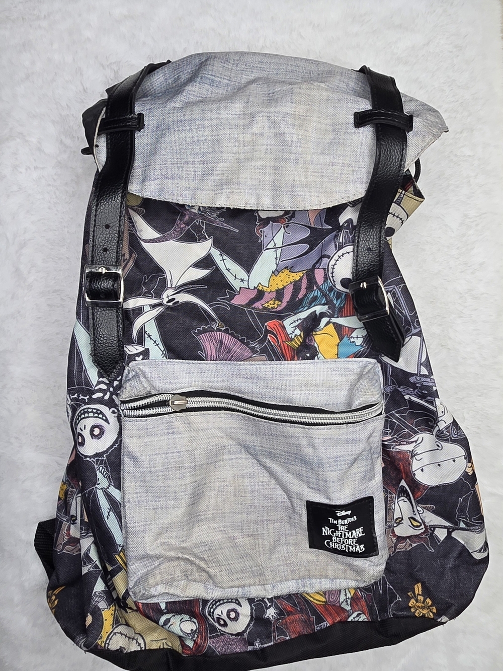 The Nightmare Before Christmas Graphic Men's Backpack - Gray/Black